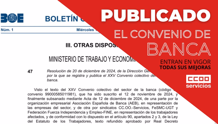 Publicado en el BOE el Convenio de BANCA: Entran en vigor todas sus mejoras